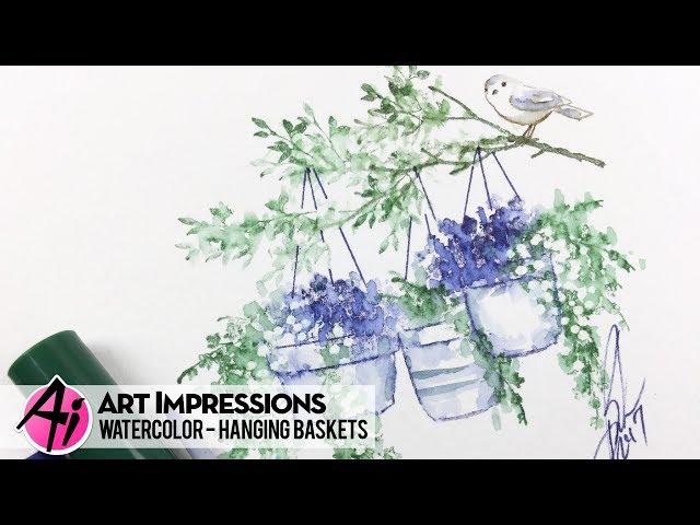 Ai Watercolor - Hanging Baskets