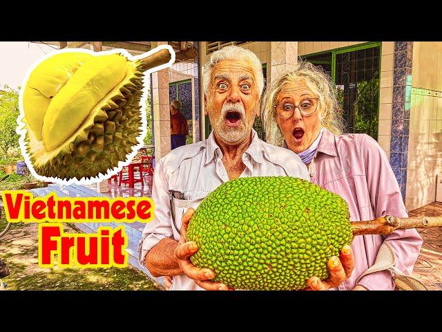 AMERICAN PARENT'S eat the infamous DURIAN and Tropical Fruit for the first time (Saigon, Vietnam)