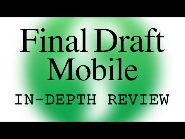 Final Draft Mobile for iOS - full review