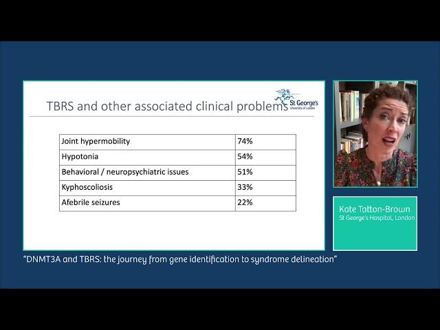 Dr. Kate Tatton-Brown, "DNMT3A and TBRS: The journey from gene discovery to syndrome delineation"