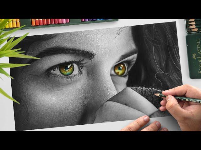 Drawing Hyper Realistic Close up Portrait | Tutorial for BEGINNERS