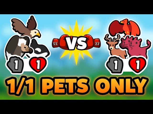 Super Auto Pets but we can only use 1/1s!