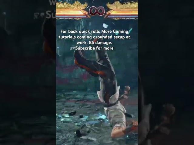 Tekken 8 master Raven Unblockable tech for back quick rolls.  big damage for this