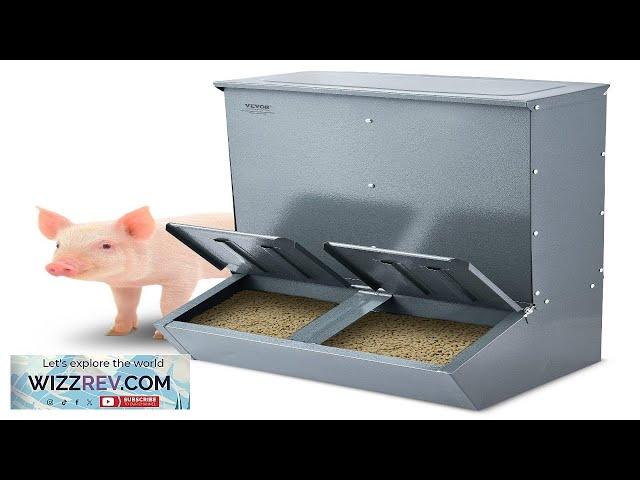 VEVOR Hog Feeder 3.7 Bushel Metal Double Door Pig Feeder Feeding Review