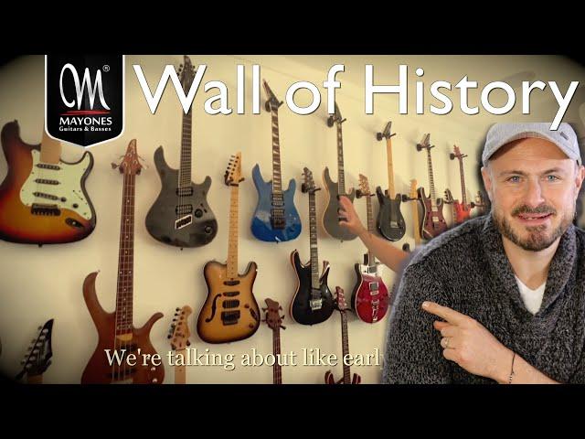 The Mayones Guitar wall of History 1981-2024