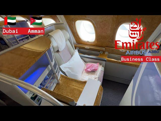 Trip Report | Emirates A380 | Dubai - Amman | BUSINESS CLASS | 4K