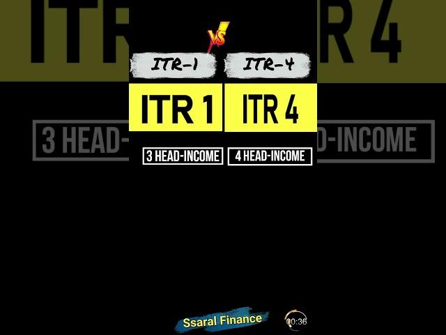 ITR 1 Vs ITR 4