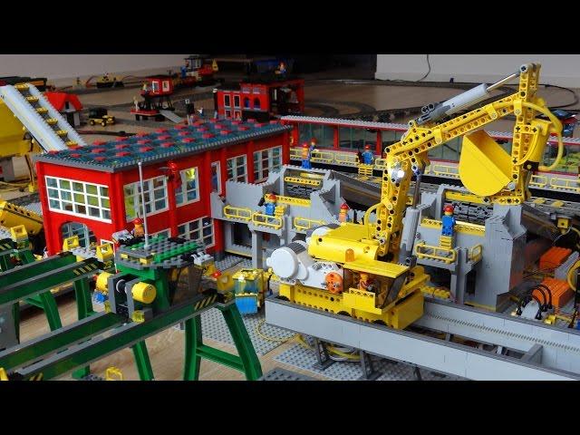 Automated Lego train coal terminal: the crashes during commissioning: Lego wars