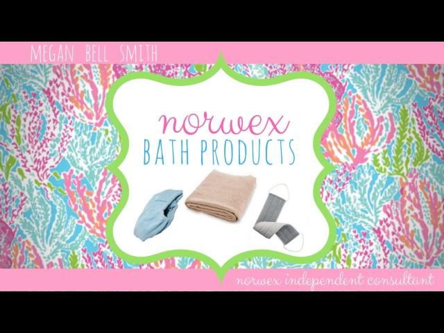 norwex bath products: towel, hair turban, back scrubber - megan bell smith