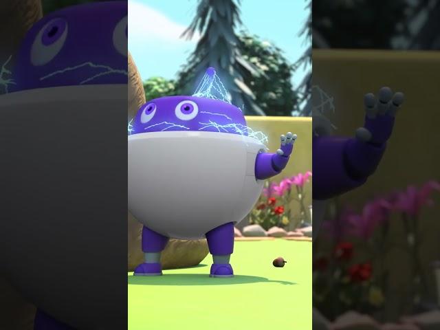BabyBot Got Hit by Nuts! | ARPO the Robot | #shorts #arpo #robots