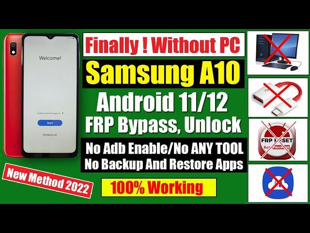 Samsung A10 FRP Bypass Android 11 Without PC | New Method 2022