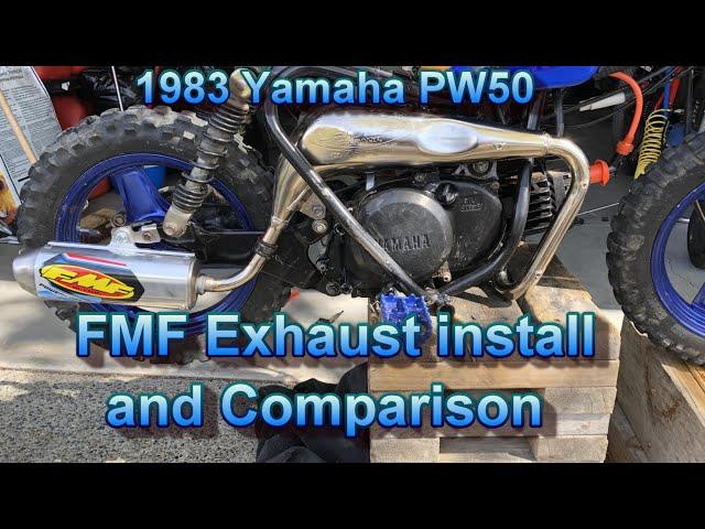 PW50 Full FMF Exhaust install and Comparison