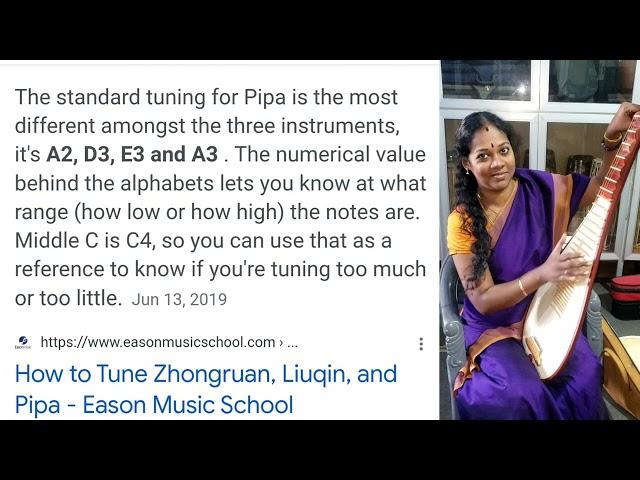 Pipa Chinese instrument comparative  analysis with indian music theories