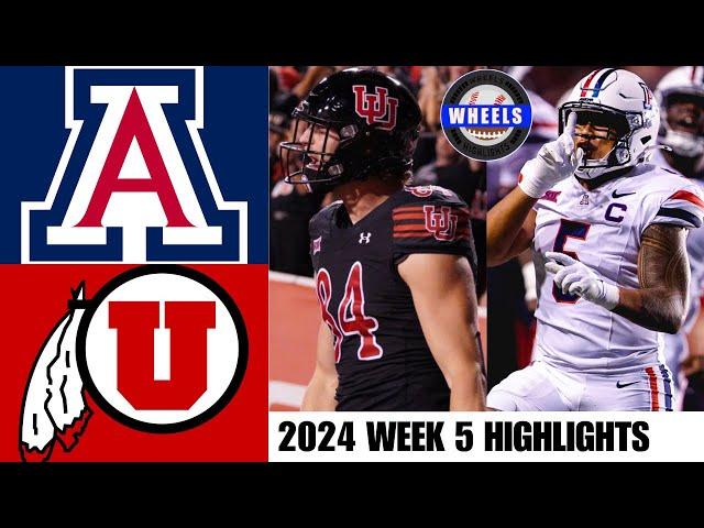 Arizona vs #10 Utah | Full Game Highlights | 2024 College Football Highlights