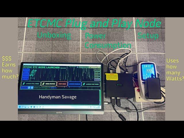 ETCMC Plug and Play Miner Unboxing, Setup and Power Consumption