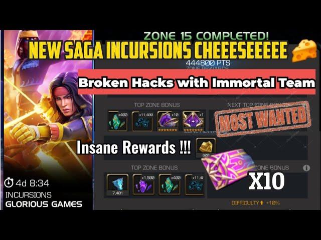 New Saga Incursion Cheese   - Broken Hacks with Immortal Team | Itemless 7* R1 - R2 Insane Rewards