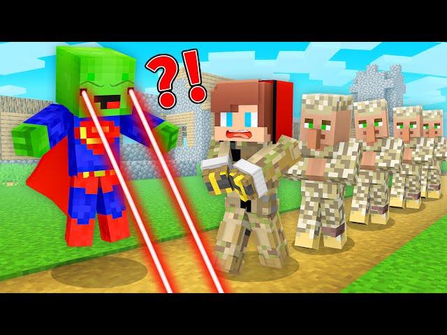 Why Mikey Superman Arrest Military JJ And Villagers in Minecraft? (Maizen)