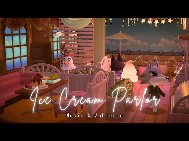  Ice Cream Parlor ambience • Jazz & Bossa Nova music + Ocean waves sound