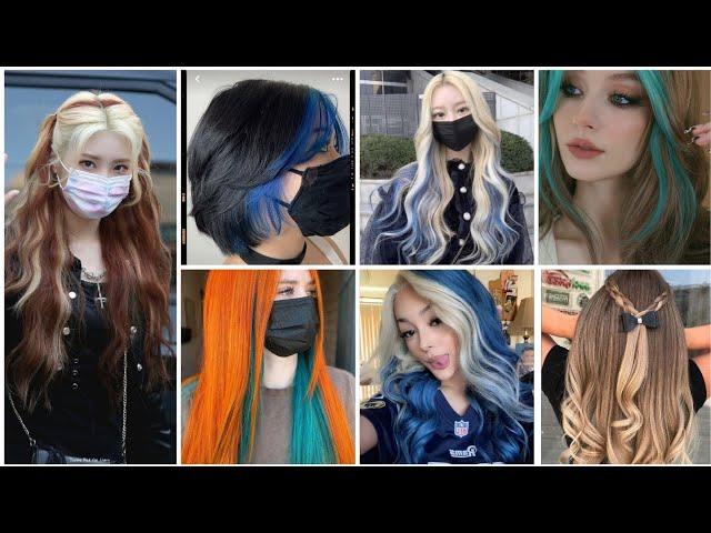 Two Tone Hair color Ideas ...// New Trending hair colors for stylish girls ..// 2023 Fashion