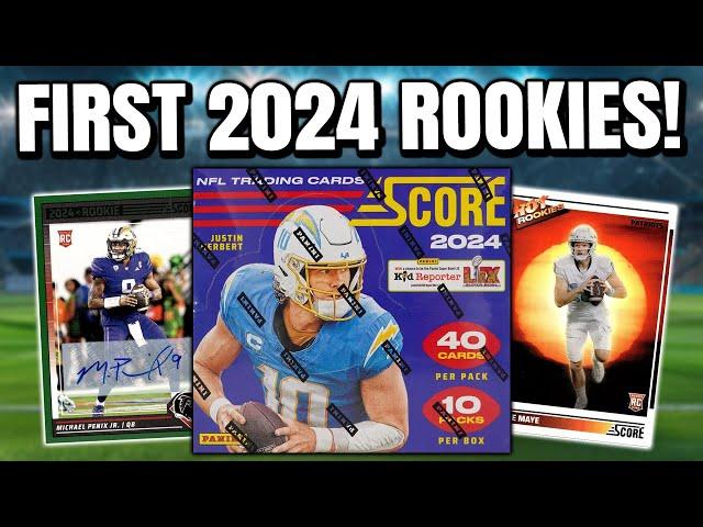 FIRST 2024 NFL ROOKIE CARDS!! | 2024 Panini Score Football Hobby Box Review