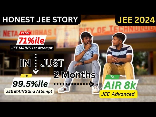 Honest JEE story | From 60/300 to 227/300 in #jeemains to AIR 8k in #jeeadvanced ft. Aaditya Aryan