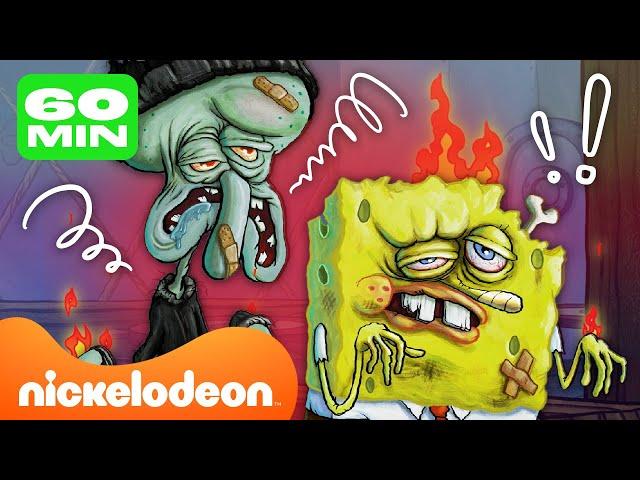 Губка Боб | 60 МИНУТ в Красти Краб! | Nickelodeon Cyrillic