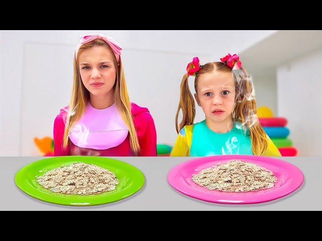 Nastya and Maggie take care of their sister - Video series for kids