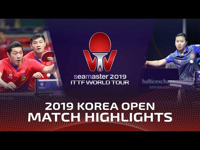 Fan Zhendong/Xu Xin vs Ho Kwan Kit/Wong Chun Ting | 2019 ITTF Korea Open Highlights (1/4)