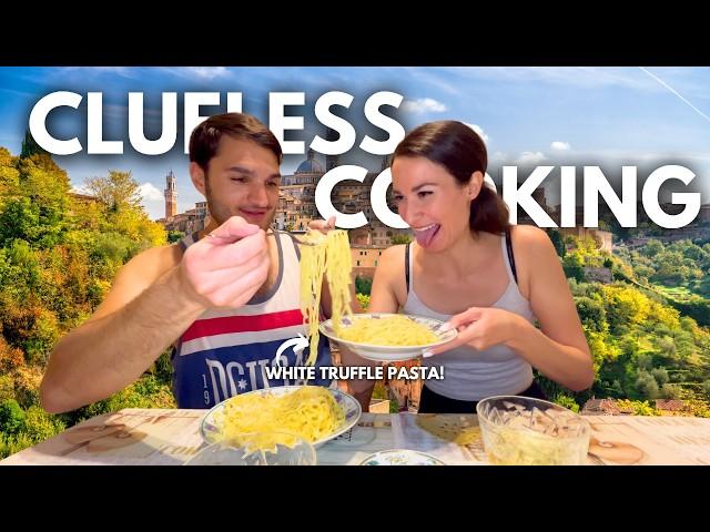 Making Fresh White Truffle Pasta in Italy!  Clueless Cooking Ep 1 Siena 