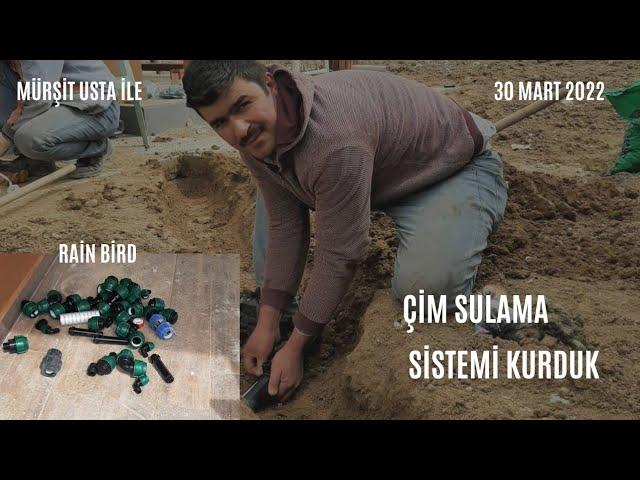 Bahçede çim sulama sistemi/ fıskiye çalışması yaptık.