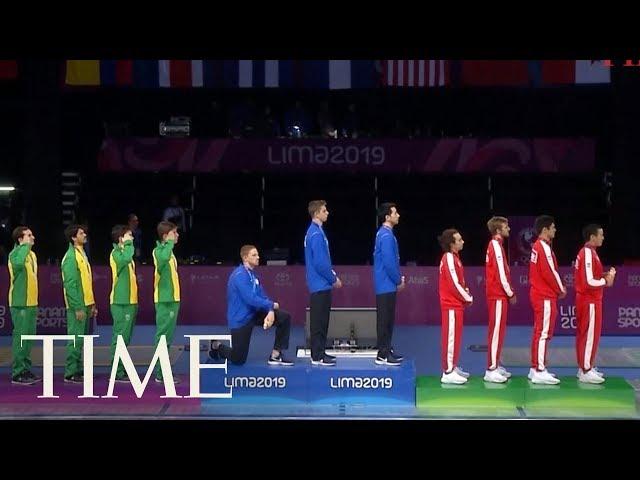 Two American Athletes Protest The National Anthem During The Pan-Am Games In Peru | TIME