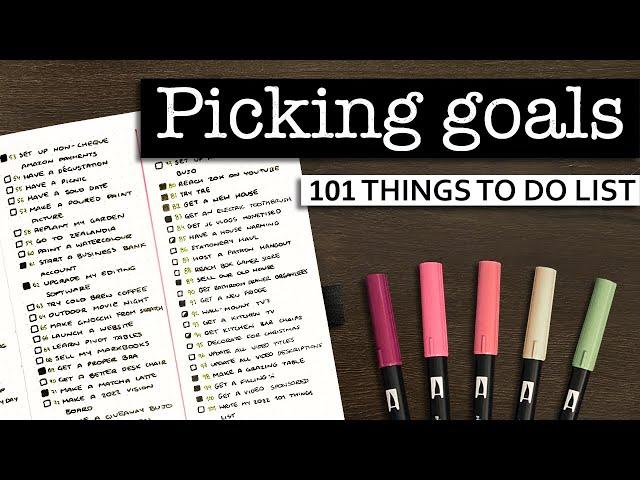 101 Things List  How I pick 101 things to do