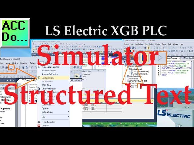 XGB PLC Simulator Structured Text (ST)