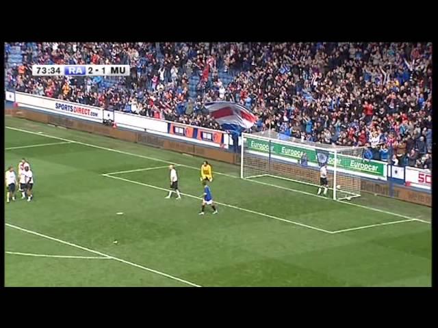 Ally McCoist 2nd Goal - Rangers Legends Vs Man Utd Legends - 6th May 2013