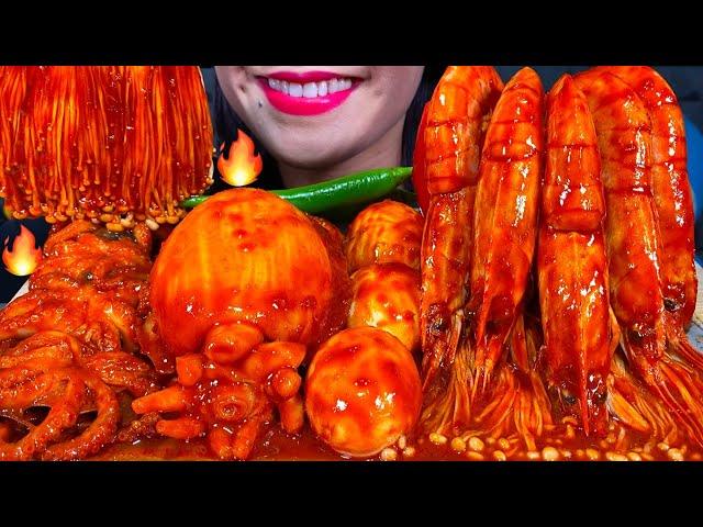 ASMR SPICY SEAFOOD BOIL *makanan laut pedas* 먹방 MUKBANG MASSIVE Eating Sounds