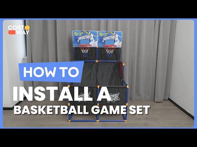 How to Install the Kids Arcade Basketball Game Set with 4 Basketballs | SP37889 #costway #howto