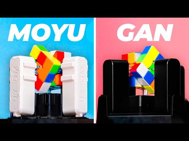 who solves it faster? - Rubik's Cube Robot Battle