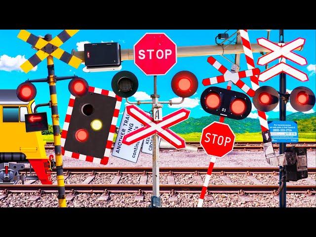 【踏切アニメ】線路での問題を解決していく力自慢のふみきりカンカンThe Strong Railroad Crossing That Resolves Troubles on the Tracks