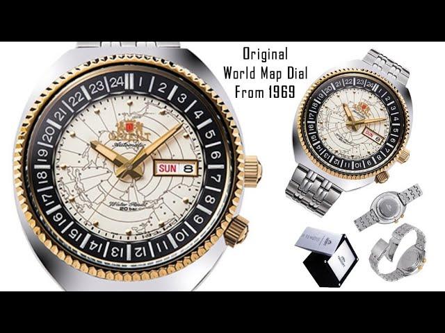 Unboxing ORIENT World Map Mechanical Revival Watch || Unique Dial Metal Strap: 43.5mm RA-AA0E01S