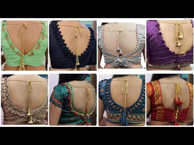 Blouse design back neck design and sleeve design/latest saree blouse design ideas/deep neck