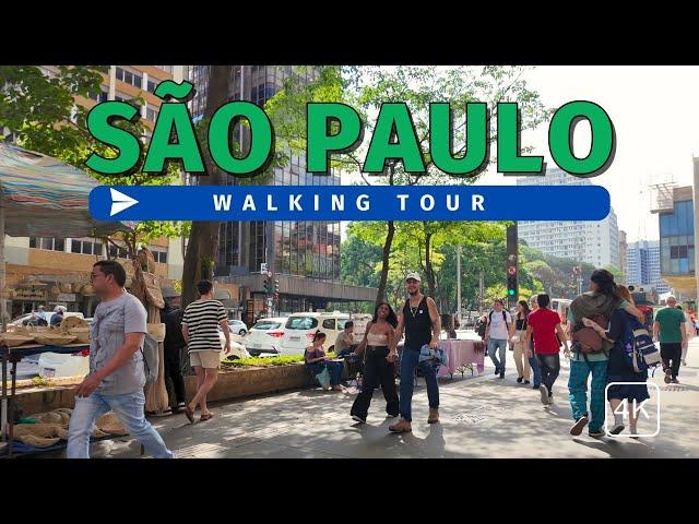 São Paulo, Brazil | Paulista Avenue | Walking Tour 4K w/ Captions