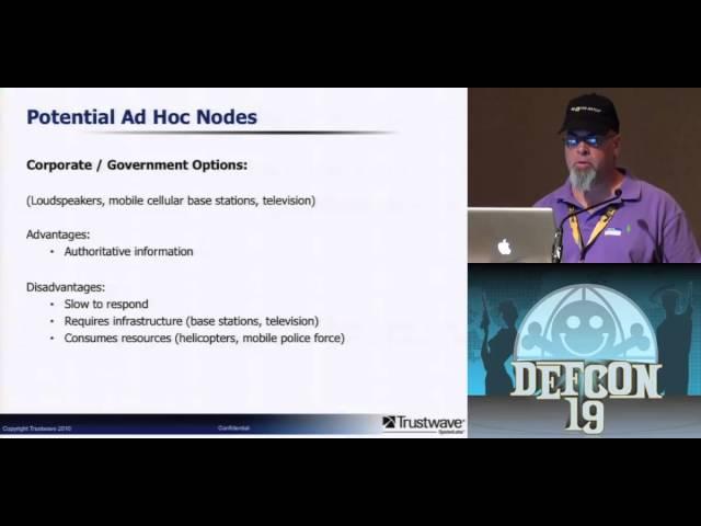 DEF CON 19 - Thomas Wilhelm - Staying Connected during a Revolution or Disaster