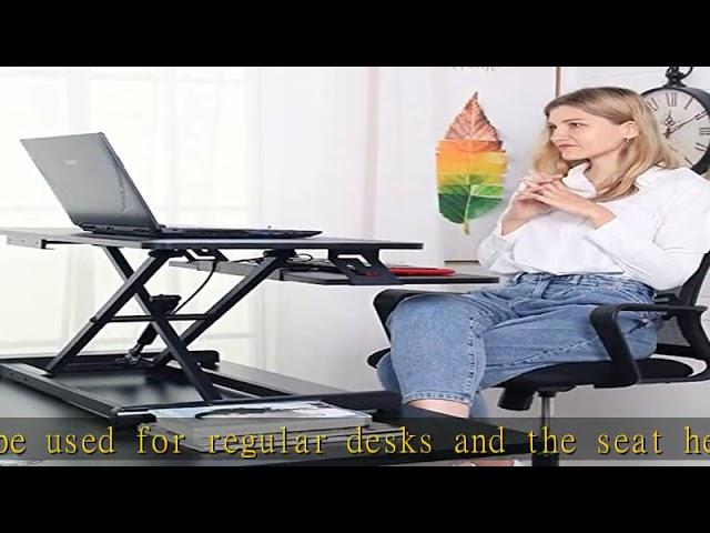 HOMEFLA Mid-Back Mesh Drafting Chair - Tall Office Chair with Armrest Standing Desk Chair Counter H