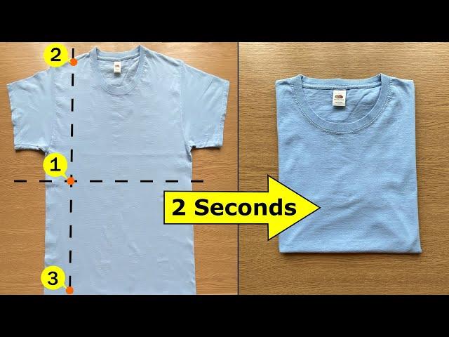 How to fold a shirt in 2 Seconds