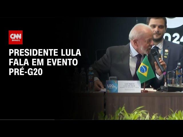 Lula fala em evento pré-G20 | AGORA CNN