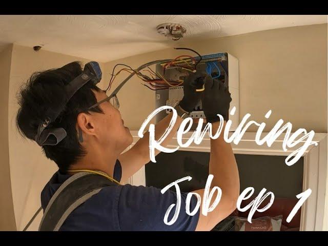 英國家居電力工程 第1擊 EP1 換電箱 新加冷氣線路 EV Charger 線路 UK electrial job 1st Job ep1 Lucky box replacement rewire