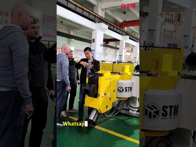 Foreign guests accept STM pipe bending machine, foreign guests call it very good#tubebendingmachine