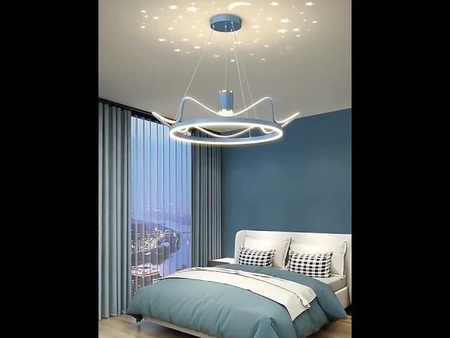 Modern Pendant Light LED Projection Light Children's Room Chandelier Nordic Light Luxury