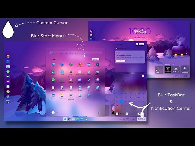 Unique Windows 11 Customization With Blur Effects