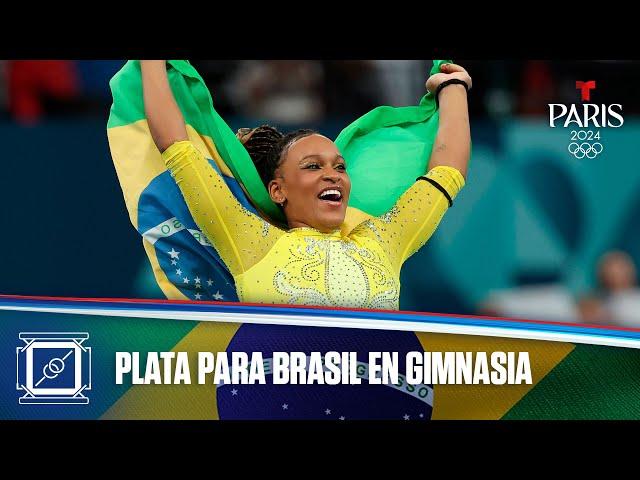 La brasileña Rebeca Andrade se luce en piso y gana la medalla de plata | Juegos Olímpicos París 2024